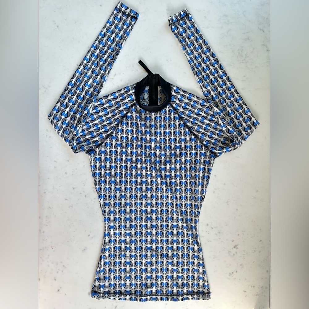 J.Crew Floral Motif Printed Rash Guard Swim Cover